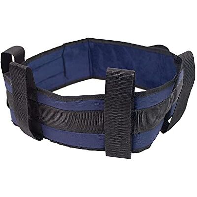 Mobiclinic Cinturón ayuda de transferencia, 4 asas, talla unica, color azul Mobiclinic Cinturón ayuda de transferencia, 4 asas, talla unica, color azul
