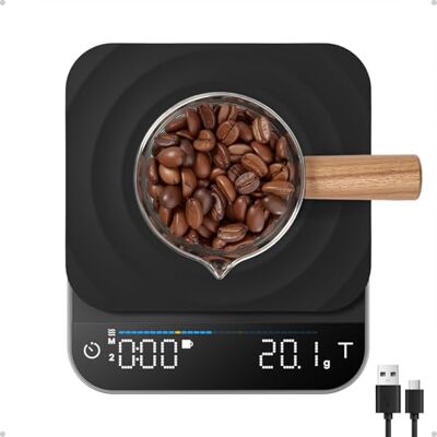 RENPHO Báscula Café Espresso, Temporizador, Capacidad 3kg, Precisión 0,1g RENPHO Báscula Café Espresso, Temporizador, Capacidad 3kg, Precisión 0,1g