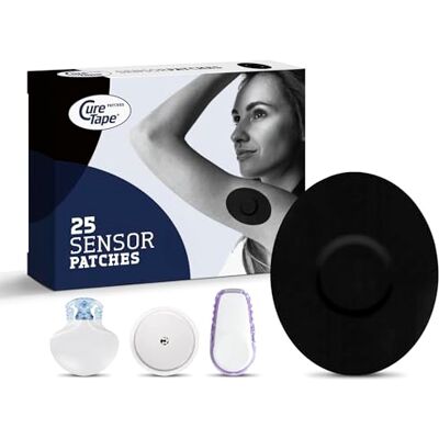 CureTape Parches para Sensores Freestyle Libre, Dexcom G7 y Guardian Parches de fijación impermeables para sensores de glucosa Freestyle Libre, Dexcom y Guardian, adhesión duradera y suaves CureTape Parches para Sensores Freestyle Libre, Dexcom G7 y Guardian Parches de fijación impermeables para sensores de glucosa Freestyle Libre, Dexcom y Guardian, adhesión duradera y suaves