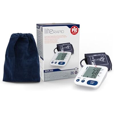 Pic Solution Literapid Medidor de presión arterial de brazo digital, aparato automático para medir la presión arterial en casa, clínicamente validado, blanco y azul Pic Solution Literapid Medidor de presión arterial de brazo digital, aparato automático para medir la presión arterial en casa, clínicamente validado, blanco y azul