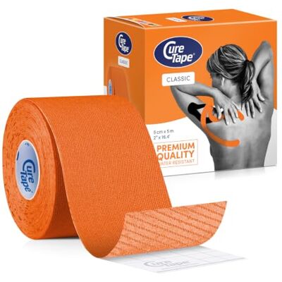 CureTape Classic 5cm Vendaje Kinesiológico Resistente al Agua Cinta Médica Venda Neuromuscular La Mejor Adhesión Aumenta la Movilidad y el Rendimiento Reduce el Dolor Articular CureTape Classic 5cm Vendaje Kinesiológico Resistente al Agua Cinta Médica Venda Neuromuscular La Mejor Adhesión Aumenta la Movilidad y el Rendimiento Reduce el Dolor Articular