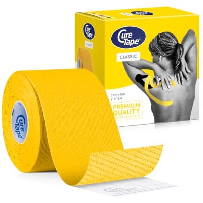 CureTape Classic 5cm Vendaje Kinesiológico Resistente al Agua Cinta Médica Venda Neuromuscular La Mejor Adhesión Aumenta la Movilidad y el Rendimiento Reduce el Dolor Articular CureTape Classic 5cm Vendaje Kinesiológico Resistente al Agua Cinta Médica Venda Neuromuscular La Mejor Adhesión Aumenta la Movilidad y el Rendimiento Reduce el Dolor Articular