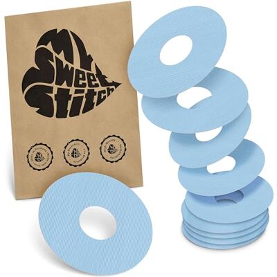 MySweetStitch 10 x Parche FreeStyle Libre 3 Redondo, Ringpatch Ø 60 mm, interior Ø 20 mm, protector sensor, parches sensor, impermeable, transpirable, suave para la piel, Azul Hielo MySweetStitch 10 x Parche FreeStyle Libre 3 Redondo, Ringpatch Ø 60 mm, interior Ø 20 mm, protector sensor, parches sensor, impermeable, transpirable, suave para la piel, Azul Hielo