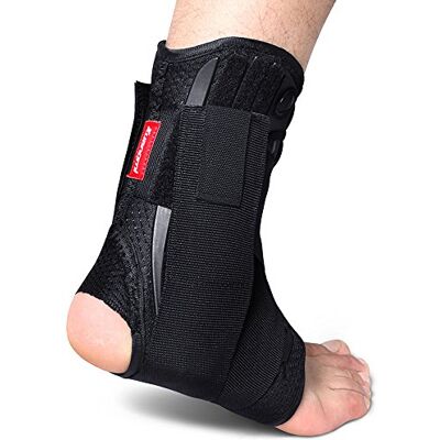 Kuangmi Tobillera Deportiva para Esguince de Tobillo, Soporte Stabilizador Ajustable, Tobilleras para Baloncesto, Running, Volleyball, Ayuda en Rehabilitación y Prevención de Lesiones, 1 unidad, S Kuangmi Tobillera Deportiva para Esguince de Tobillo, Soporte Stabilizador Ajustable, Tobilleras para Baloncesto, Running, Volleyball, Ayuda en Rehabilitación y Prevención de Lesiones, 1 unidad, S