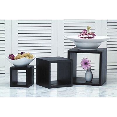 American Metalcraft Elevadores de 9 cm de largo x 9 cm de ancho, color negro, juego de 3 American Metalcraft Elevadores de 9 cm de largo x 9 cm de ancho, color negro, juego de 3