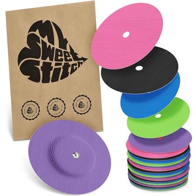 MySweetStitch 25 x Parche FreeStyle Libre 1 & 2 Redondo con agujero de ventilación, Overpatch Ø 65 mm, protector sensor, parches sensor, impermeable, transpirable, Rainbow MySweetStitch 25 x Parche FreeStyle Libre 1 & 2 Redondo con agujero de ventilación, Overpatch Ø 65 mm, protector sensor, parches sensor, impermeable, transpirable, Rainbow