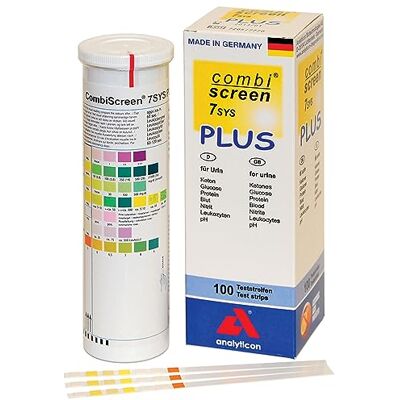 GIMA Analyticon Pantalla combi 7 SYS, 7 parámetros, tiras de orina para pruebas visuales o para uso con Urilyzer 100, 100 Pro, GIMA Analyticon Pantalla combi 7 SYS, 7 parámetros, tiras de orina para pruebas visuales o para uso con Urilyzer 100, 100 Pro,