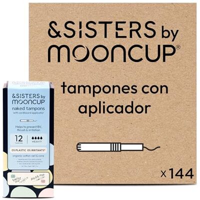 SISTERS by Mooncup Tampones de algodón orgánico con aplicador ecológico - Intenso SISTERS by Mooncup Tampones de algodón orgánico con aplicador ecológico - Intenso