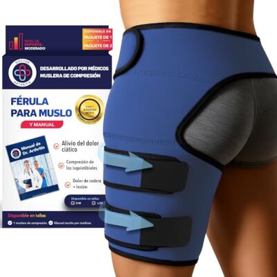 Dr. Arthritis Musleras Compresión Mujer Desarrolladas por Médicos Alivio del Dolor de Ciática y Síndrome Piriforme Soporte para Muslo e Isquiotibiales Unisex (Talla L/XL, Azul Marino) Dr. Arthritis Musleras Compresión Mujer Desarrolladas por Médicos Alivio del Dolor de Ciática y Síndrome Piriforme Soporte para Muslo e Isquiotibiales Unisex (Talla L/XL, Azul Marino)