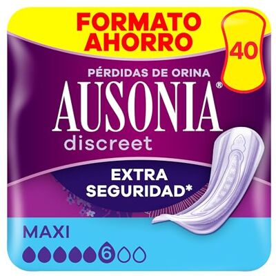 AUSONIA Discreet Maxi 40 unidades AUSONIA Discreet Maxi 40 unidades