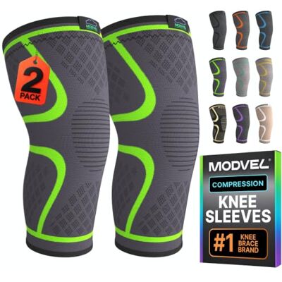 MODVEL 2 rodilleras de compresión para hombres y mujeres, rodilleras para correr, ortopédicas para rotura de menisco, artritis y alivio del malestar articular (XL) MODVEL 2 rodilleras de compresión para hombres y mujeres, rodilleras para correr, ortopédicas para rotura de menisco, artritis y alivio del malestar articular (XL)