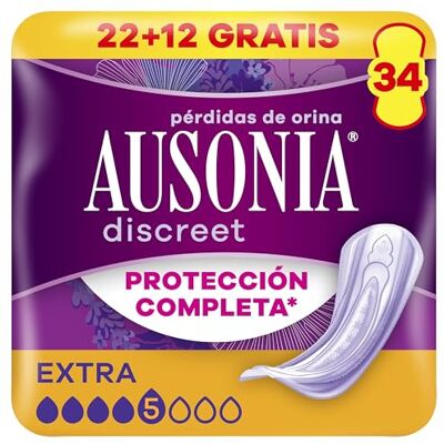 Ausonia - Discreet - 22 unidades - Compresas para incontinencia Ausonia - Discreet - 22 unidades - Compresas para incontinencia