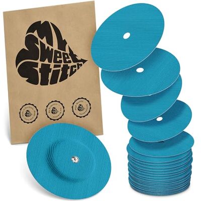 MySweetStitch 25 x Parche FreeStyle Libre 1 & 2 Redondo con agujero de ventilación, Overpatch Ø 65 mm, protector sensor, parches sensor, impermeable, transpirable, Petróleo MySweetStitch 25 x Parche FreeStyle Libre 1 & 2 Redondo con agujero de ventilación, Overpatch Ø 65 mm, protector sensor, parches sensor, impermeable, transpirable, Petróleo