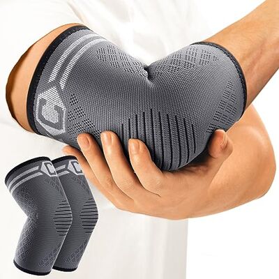 CAMBIVO Coderas Epicondilitis x2, Soporte Codo Compresión Tendinitis Compresión Ajustada, Soporte de Codo Transpirable, Ideal para Gimnasio, Fitness, Golf y Actividades Deportivas CAMBIVO Coderas Epicondilitis x2, Soporte Codo Compresión Tendinitis Compresión Ajustada, Soporte de Codo Transpirable, Ideal para Gimnasio, Fitness, Golf y Actividades Deportivas