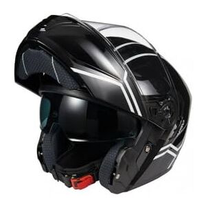 KSK Casco modular SKYLINER negro brillante, con homologación ECE R 22.06 – Talla S (55–56 cm) – Calota de ABS KSK Casco modular SKYLINER negro brillante, con homologación ECE R 22.06 – Talla S (55–56 cm) – Calota de ABS