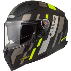 LS2 Casco integral de moto Vector II Tron black H-V yellow XXS LS2 Casco integral de moto Vector II Tron black H-V yellow XXS