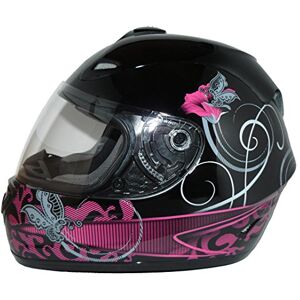 protectWEAR Casco de Motocicleta - Negro/Morado - L protectWEAR Casco de Motocicleta - Negro/Morado - L