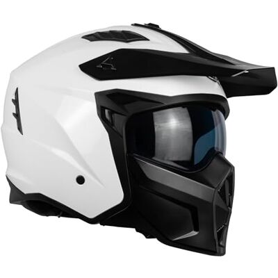 one by Camamoto Casco para Scooter y Moto, Track Jet, Blanco Brillante, Integral con mentra extraíble, Homologado ECE R22-06, Talla L (59 cm) one by Camamoto Casco para Scooter y Moto, Track Jet, Blanco Brillante, Integral con mentra extraíble, Homologado ECE R22-06, Talla L (59 cm)