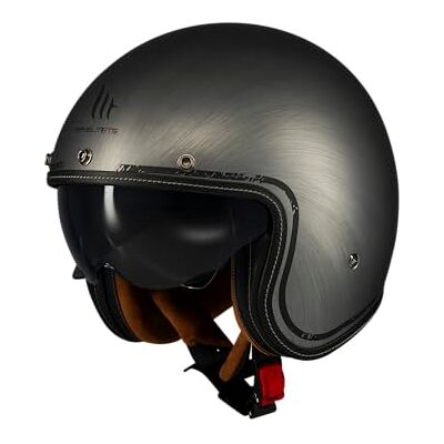 MT HELMETS Le Mans 2 SV – Casco Moto Jet Vintage con Detalles en Cuero, Visor Solar Retráctil Full Vision, Interior Lavable y Calota HIRP Homologado ECE 22.06 & DOT MT HELMETS Le Mans 2 SV – Casco Moto Jet Vintage con Detalles en Cuero, Visor Solar Retráctil Full Vision, Interior Lavable y Calota HIRP Homologado ECE 22.06 & DOT