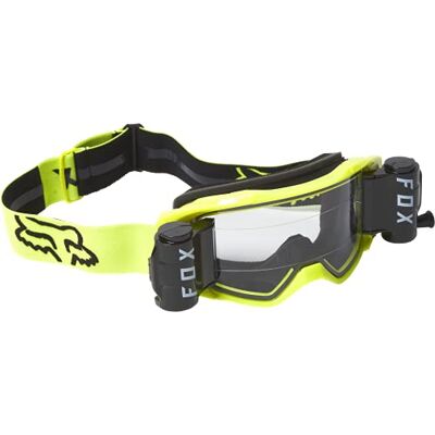 Fox Racing FOX Vue Stray Roll-Off/Tear-Off Juego de gafas de motocross (negro/amarillo, talla única) Fox Racing FOX Vue Stray Roll-Off/Tear-Off Juego de gafas de motocross (negro/amarillo, talla única)