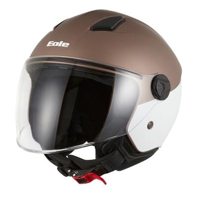 EOLE Casco Jet Coconut Blanco y Cobre – Homologado ECE R 22.06 – L (59 cm) – Carcasa ABS EOLE Casco Jet Coconut Blanco y Cobre – Homologado ECE R 22.06 – L (59 cm) – Carcasa ABS