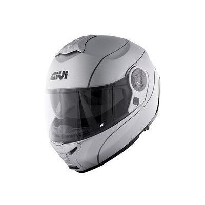GIVI Hps Hx21 Casco Modular Challenger, Color Plata, Talla 56/S GIVI Hps Hx21 Casco Modular Challenger, Color Plata, Talla 56/S