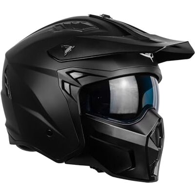 one by Camamoto Casco para Scooter y Moto, Track Jet, Negro Mate, Integral con mentra extraíble, Homologado ECE R22-06, Talla M (57-58 cm) one by Camamoto Casco para Scooter y Moto, Track Jet, Negro Mate, Integral con mentra extraíble, Homologado ECE R22-06, Talla M (57-58 cm)