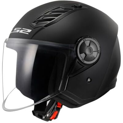 LS2 , casco jet de moto AIRFLOW II negro mate XXL LS2 , casco jet de moto AIRFLOW II negro mate XXL