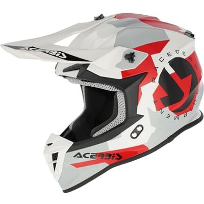 Acerbis Casco Linear 2206 Blanco/Gris, Talla L Acerbis Casco Linear 2206 Blanco/Gris, Talla L