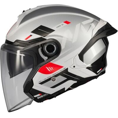 MT HELMETS Cosmo SV – Casco Moto Jet Sport con Visor Solar Retráctil, Pantalla de Extracción Rápida Patentada, Interior Lavable y Preparado para Intercomunicador UCS Homologado ECE 22.06 & DOT MT HELMETS Cosmo SV – Casco Moto Jet Sport con Visor Solar Retráctil, Pantalla de Extracción Rápida Patentada, Interior Lavable y Preparado para Intercomunicador UCS Homologado ECE 22.06 & DOT