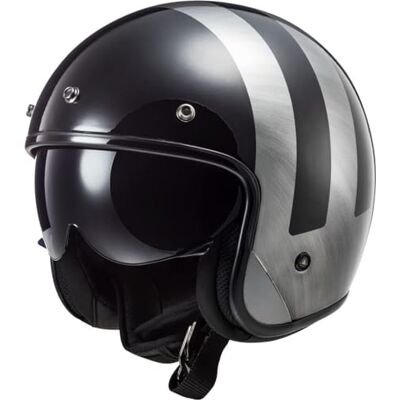 LS2 , Casco Moto Jet BOB LINES Black Jeans, XS LS2 , Casco Moto Jet BOB LINES Black Jeans, XS