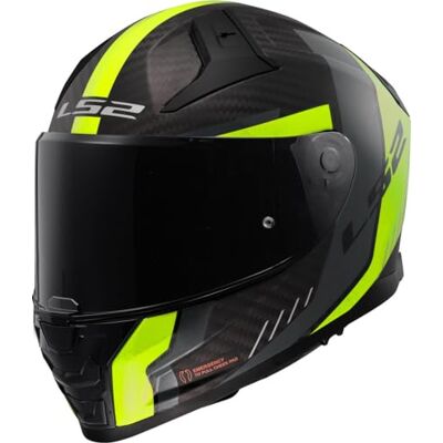 LS2 , Casco Moto Integral VECTOR II CARBON GRID Matt H-V Yellow, XXS LS2 , Casco Moto Integral VECTOR II CARBON GRID Matt H-V Yellow, XXS