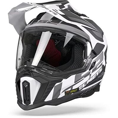 LS2 , casco cross moto Explorer Alter mat black white, XXL LS2 , casco cross moto Explorer Alter mat black white, XXL