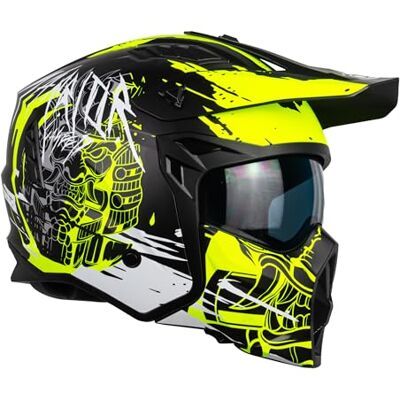 one by Camamoto Casco Urbano para Scooter y Moto, Negro Amarillo, Doble Visera, Interior Extraíble, Homologado ECE R22-06, Talla XXL (61 cm) one by Camamoto Casco Urbano para Scooter y Moto, Negro Amarillo, Doble Visera, Interior Extraíble, Homologado ECE R22-06, Talla XXL (61 cm)