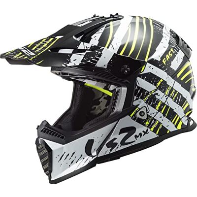 LS2 , Casco cross moto Fast evo verve black white, XXS LS2 , Casco cross moto Fast evo verve black white, XXS