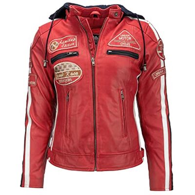 URBAN 5884 Chaqueta de Cuero de Cordero para Mujeres - Protecciones URBAN 5884 Chaqueta de Cuero de Cordero para Mujeres - Protecciones