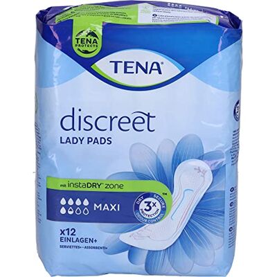 TENA Lady Discreet Maxi Inkontinenzeinlagen, 12 pzas Depósitos TENA Lady Discreet Maxi Inkontinenzeinlagen, 12 pzas Depósitos