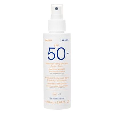 KORRES YOGHURT Emulsión solar para rostro y cuerpo SPF50+ de absorción rápida, hidratante, resistente al agua, 150 ml KORRES YOGHURT Emulsión solar para rostro y cuerpo SPF50+ de absorción rápida, hidratante, resistente al agua, 150 ml