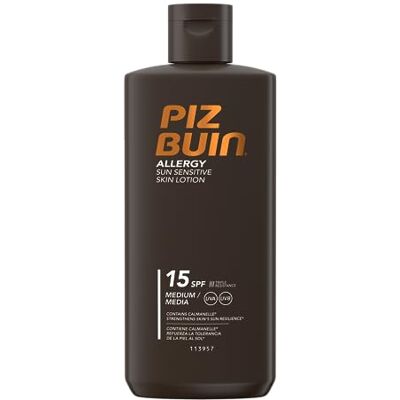 Piz Buin Protección Solar, Loción allergy SPF 15 Protección media Bote 200 ml Piz Buin Protección Solar, Loción allergy SPF 15 Protección media Bote 200 ml