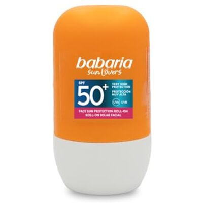 Babaria Protector Solar Facial 50 en Roll-on Ligero Y de Rapida Absorción Crema Solar Antiarruga Hidratante Profundo con Ácido Hialuronico y Niacinamida Coral Friendly y Biodegradable 75 ml Babaria Protector Solar Facial 50 en Roll-on Ligero Y de Rapida Absorción Crema Solar Antiarruga Hidratante Profundo con Ácido Hialuronico y Niacinamida Coral Friendly y Biodegradable 75 ml