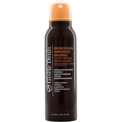 GISELE DENIS Bronceador Inmediato Invisible 200 ml, Bronceador Spray, Acelerador del Bronceado, Bronceador Solar con Extracto de Zanahoria, Spray Intensificador, Bronceador Corporal GISELE DENIS Bronceador Inmediato Invisible 200 ml, Bronceador Spray, Acelerador del Bronceado, Bronceador Solar con Extracto de Zanahoria, Spray Intensificador, Bronceador Corporal