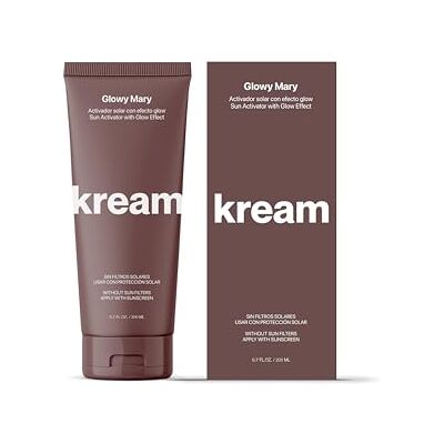 KREAM - DAILY TAN & FUN KREAM Glowy Mary Crema Aceleradora del Bronceado con Efecto Glow Hidratación Intensa y Potenciador del Bronceado, 200 ml KREAM - DAILY TAN & FUN KREAM Glowy Mary Crema Aceleradora del Bronceado con Efecto Glow Hidratación Intensa y Potenciador del Bronceado, 200 ml