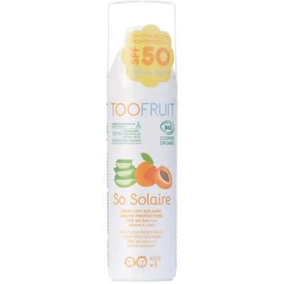 TOO FRUIT TOOFRUIT Leche solar SPF 50 – Alta protección solar para rostro y cuerpo, impermeable, hidratante, 100 ml TOO FRUIT TOOFRUIT Leche solar SPF 50 – Alta protección solar para rostro y cuerpo, impermeable, hidratante, 100 ml