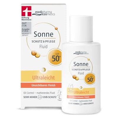 Medipharma Cosmetics Sonne Schutz & Pflege Fluid LSF 50+ ultraleicht, 50 ml Crema Medipharma Cosmetics Sonne Schutz & Pflege Fluid LSF 50+ ultraleicht, 50 ml Crema