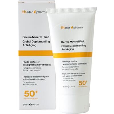 Thader Th Pharma Thader Pharma Protector solar facial mineral Derma Mineral Fluid con protección 50+, 50 ml Thader Th Pharma Thader Pharma Protector solar facial mineral Derma Mineral Fluid con protección 50+, 50 ml
