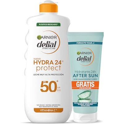 Garnier Delial Hydra 24H Pack Leche Solar FPS50+ After Sun, 2 Pack Garnier Delial Hydra 24H Pack Leche Solar FPS50+ After Sun, 2 Pack