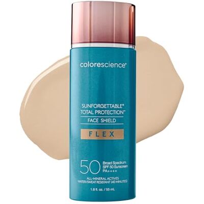 Colorescience Total Protection Face Shield Flex SPF 50 Fórmula de óxido de zinc Fair 56.7 g Colorescience Total Protection Face Shield Flex SPF 50 Fórmula de óxido de zinc Fair 56.7 g