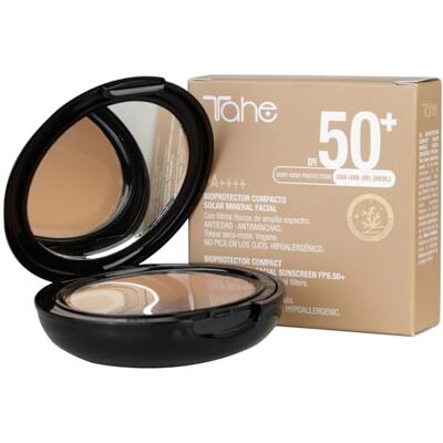 Tahe Bioprotector compacto solar mineral facial con protección 50+ con color mimético, 0% filtros químicos, 15 ml Tahe Bioprotector compacto solar mineral facial con protección 50+ con color mimético, 0% filtros químicos, 15 ml
