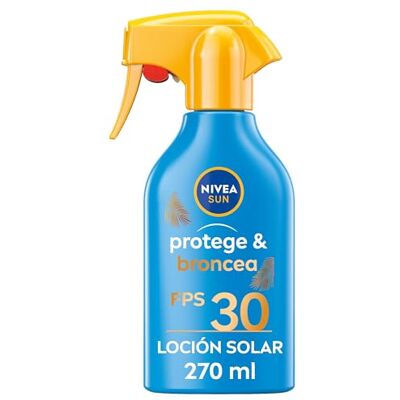Sun Protege & Broncea Spray Solar FP30 Protector Solar Corporal Estimula el Bronceado Natural Con Activador de Melanina Hidratante y Resistente al Agua Todo Tipo de Piel 270 ml Sun Protege & Broncea Spray Solar FP30 Protector Solar Corporal Estimula el Bronceado Natural Con Activador de Melanina Hidratante y Resistente al Agua Todo Tipo de Piel 270 ml