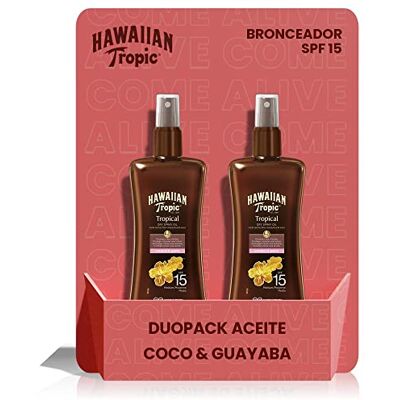 HAWAIIAN Tropic Protective Dry Oil Spray Duopack Aceite bronceador 200 ml 2 unidades HAWAIIAN Tropic Protective Dry Oil Spray Duopack Aceite bronceador 200 ml 2 unidades